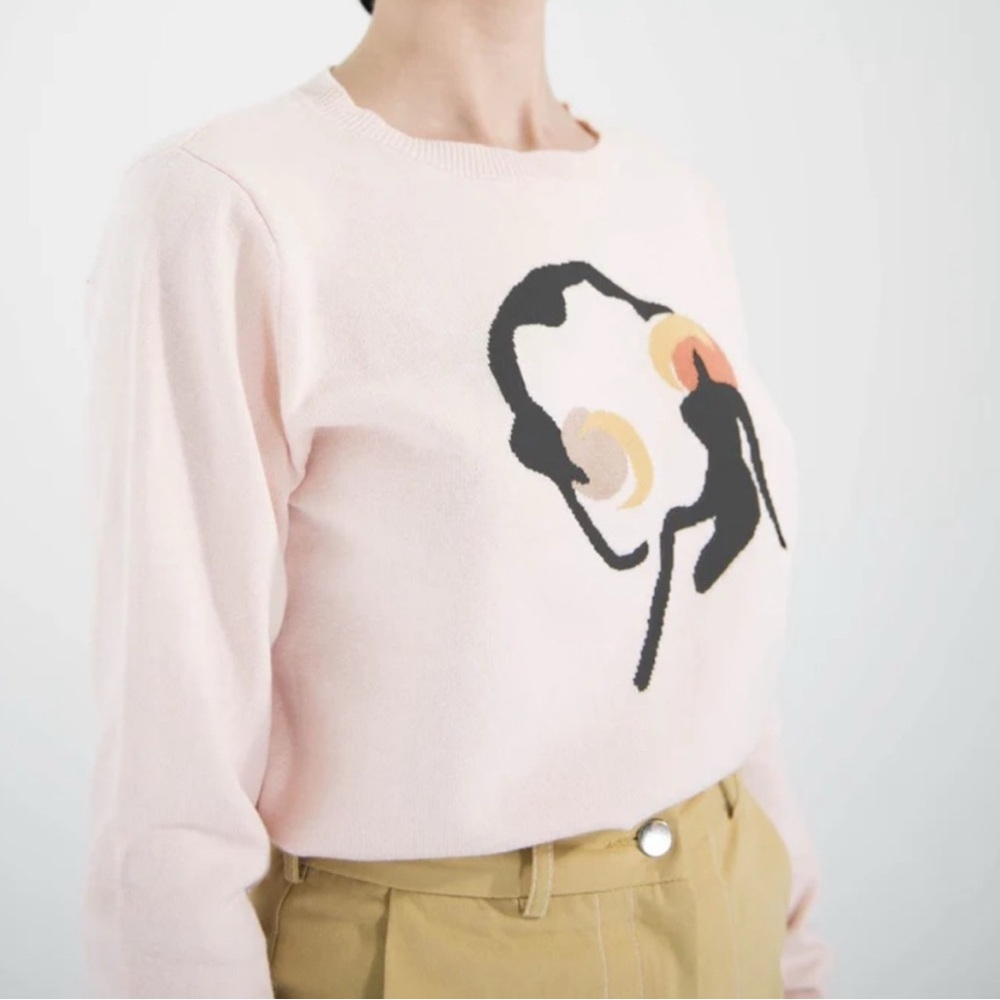 Oh Seven Days 100% Cotton Lightweight Graphic Sweater